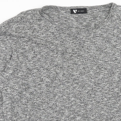 Very Mens Grey Round Neck Cotton Pullover Jumper Size M Long Sleeve