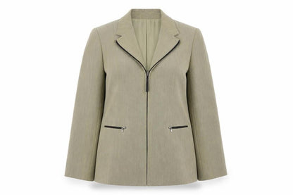 Gregory Pratt Womens Beige Polyester Jacket Size 10 Zip