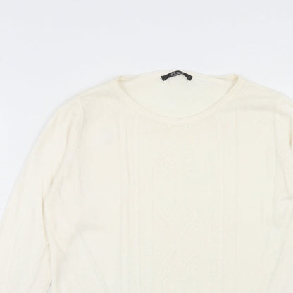 Womens UK Size S Bonmarché Ivory Pullover Jumper