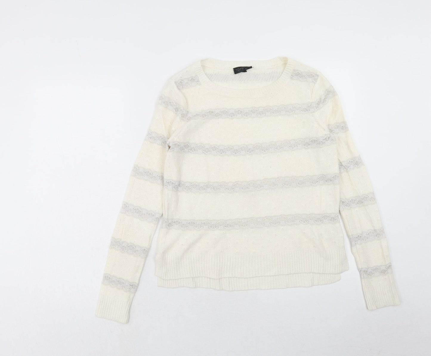 Womens UK Size 6 Topshop Ivory Pullover Jumper