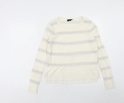 Womens UK Size 6 Topshop Ivory Pullover Jumper