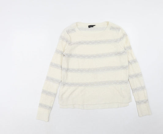 Womens UK Size 6 Topshop Ivory Pullover Jumper