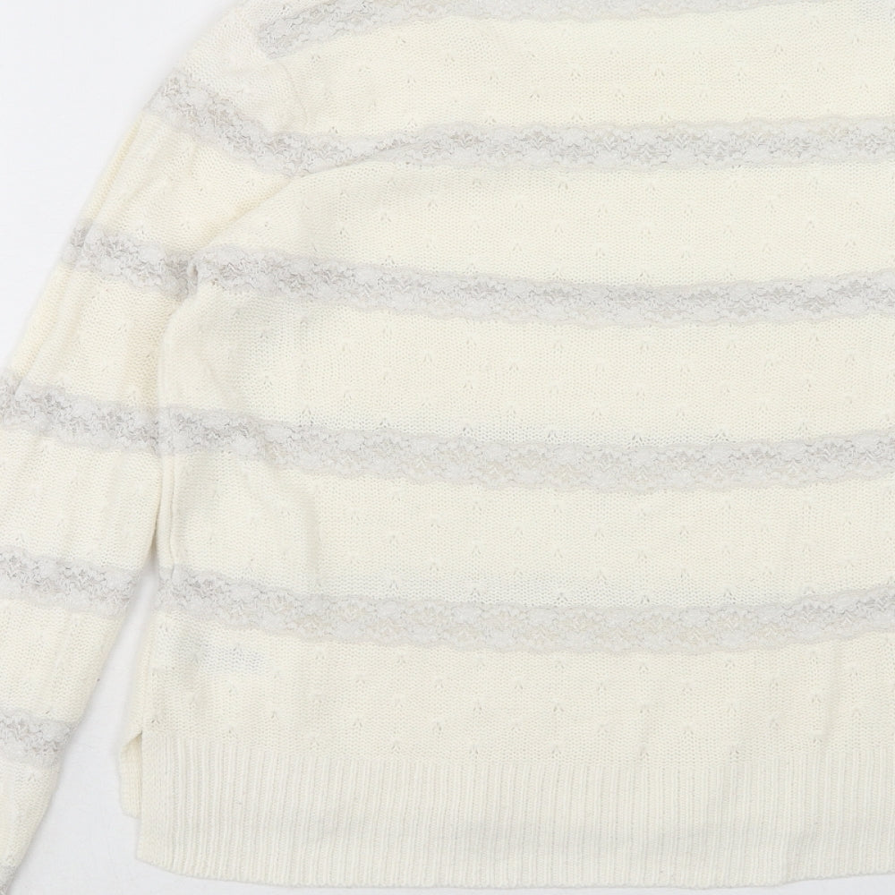 Womens UK Size 6 Topshop Ivory Pullover Jumper