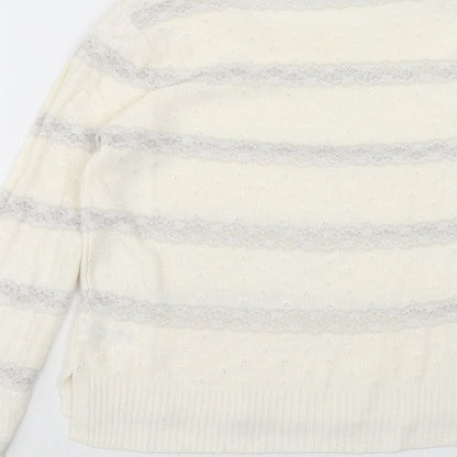 Womens UK Size 6 Topshop Ivory Pullover Jumper