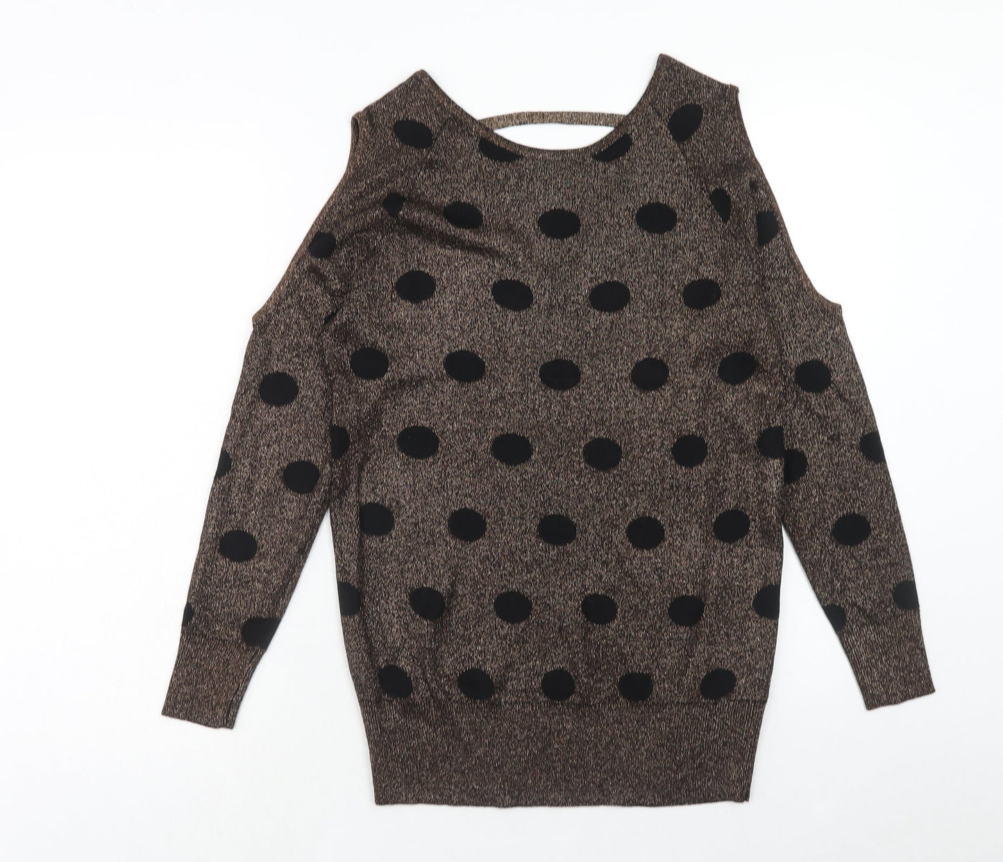 Womens UK Size 10 Papaya Brown Pullover Jumper