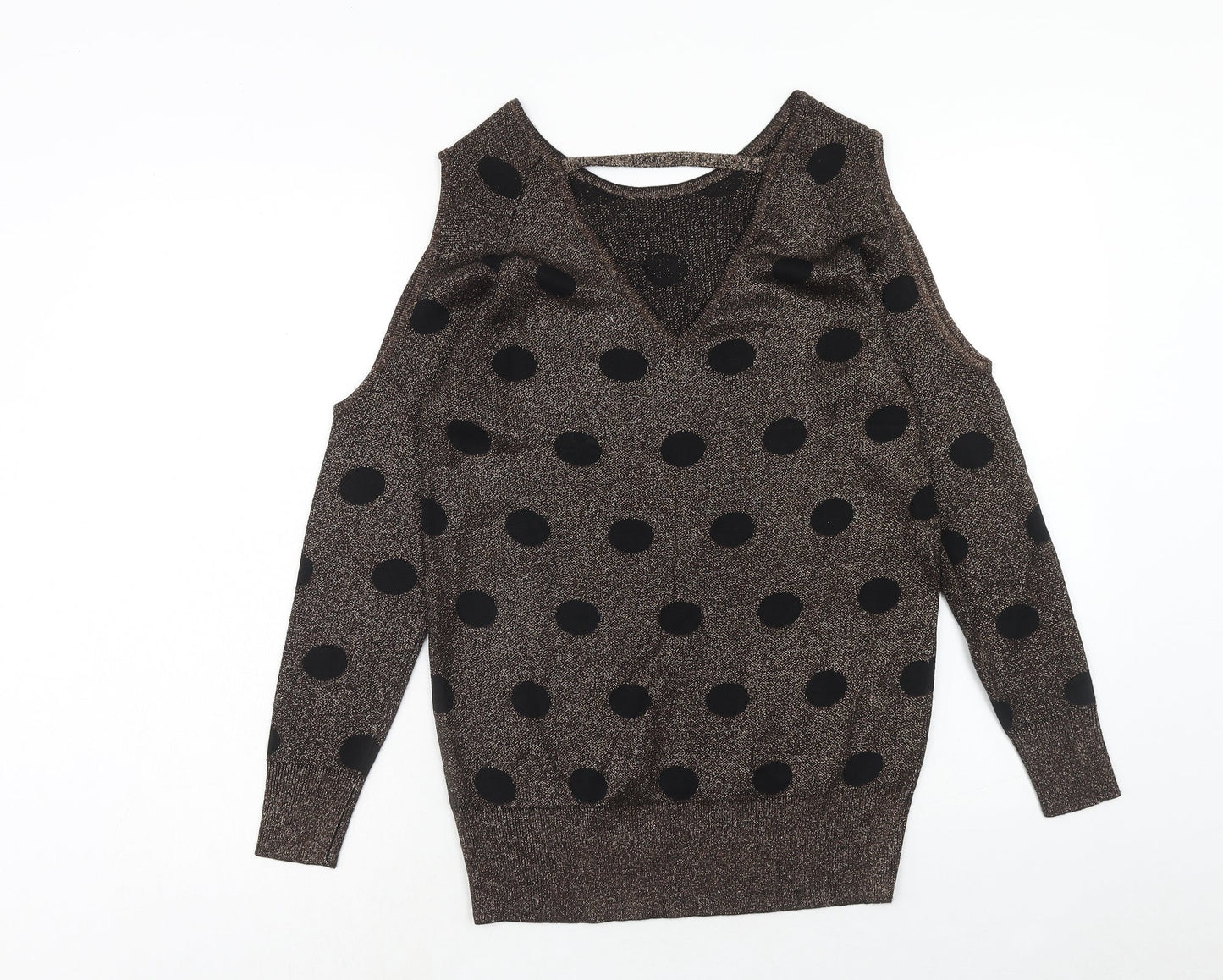 Womens UK Size 10 Papaya Brown Pullover Jumper
