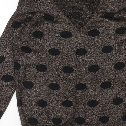 Womens UK Size 10 Papaya Brown Pullover Jumper
