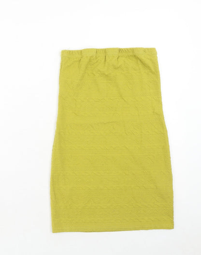 Atmosphere Womens Green Geometric Polyester Bandage Skirt Size 12