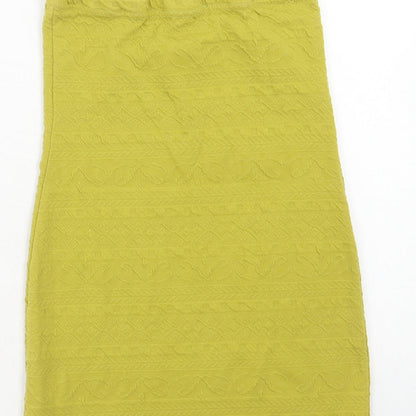 Atmosphere Womens Green Geometric Polyester Bandage Skirt Size 12
