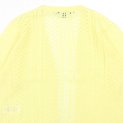 Womens UK Size 10 Peacocks Yellow Cardigan Jumper