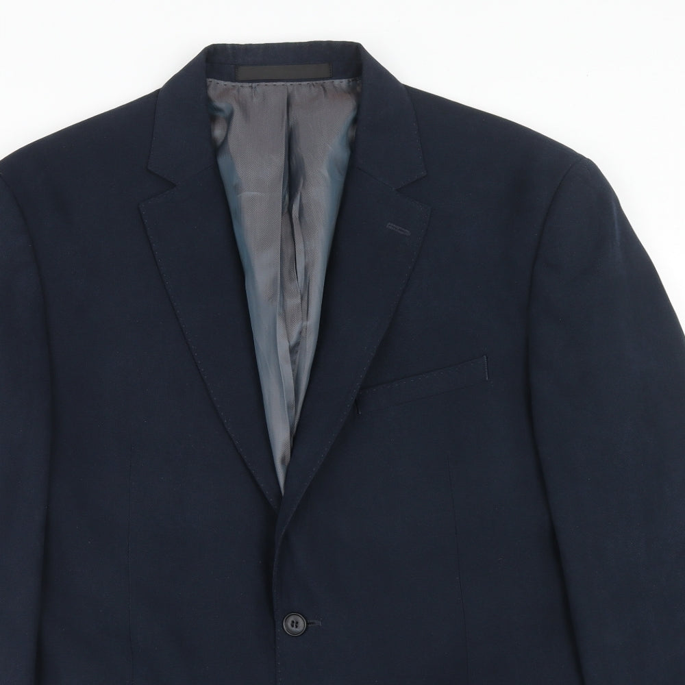 Mens UK Size 42 Marks and Spencer Regular Blue Suit Jacket
