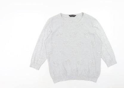 Womens UK Size 16 Dorothy Perkins Grey Pullover Jumper