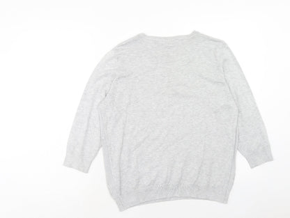 Womens UK Size 16 Dorothy Perkins Grey Pullover Jumper