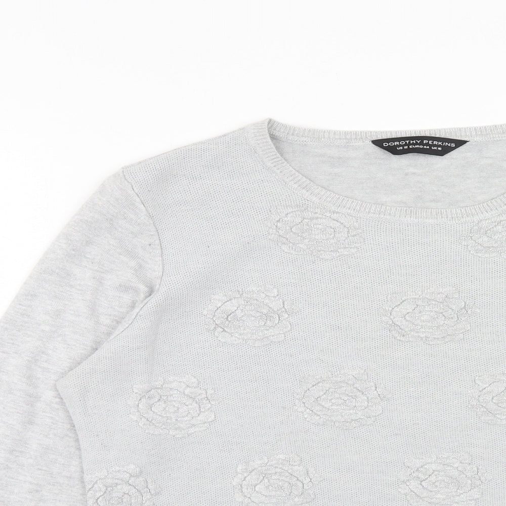 Womens UK Size 16 Dorothy Perkins Grey Pullover Jumper