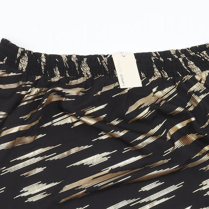 Capsule Womens Black Geometric Polyester Basic Blouse Size 10 Off the Shoulder