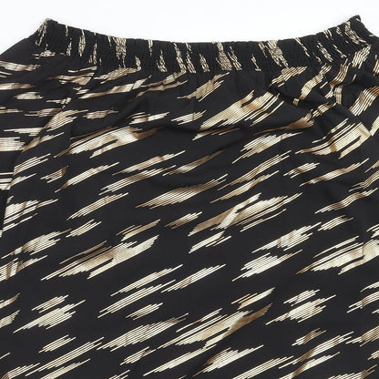 Capsule Womens Black Geometric Polyester Basic Blouse Size 10 Off the Shoulder