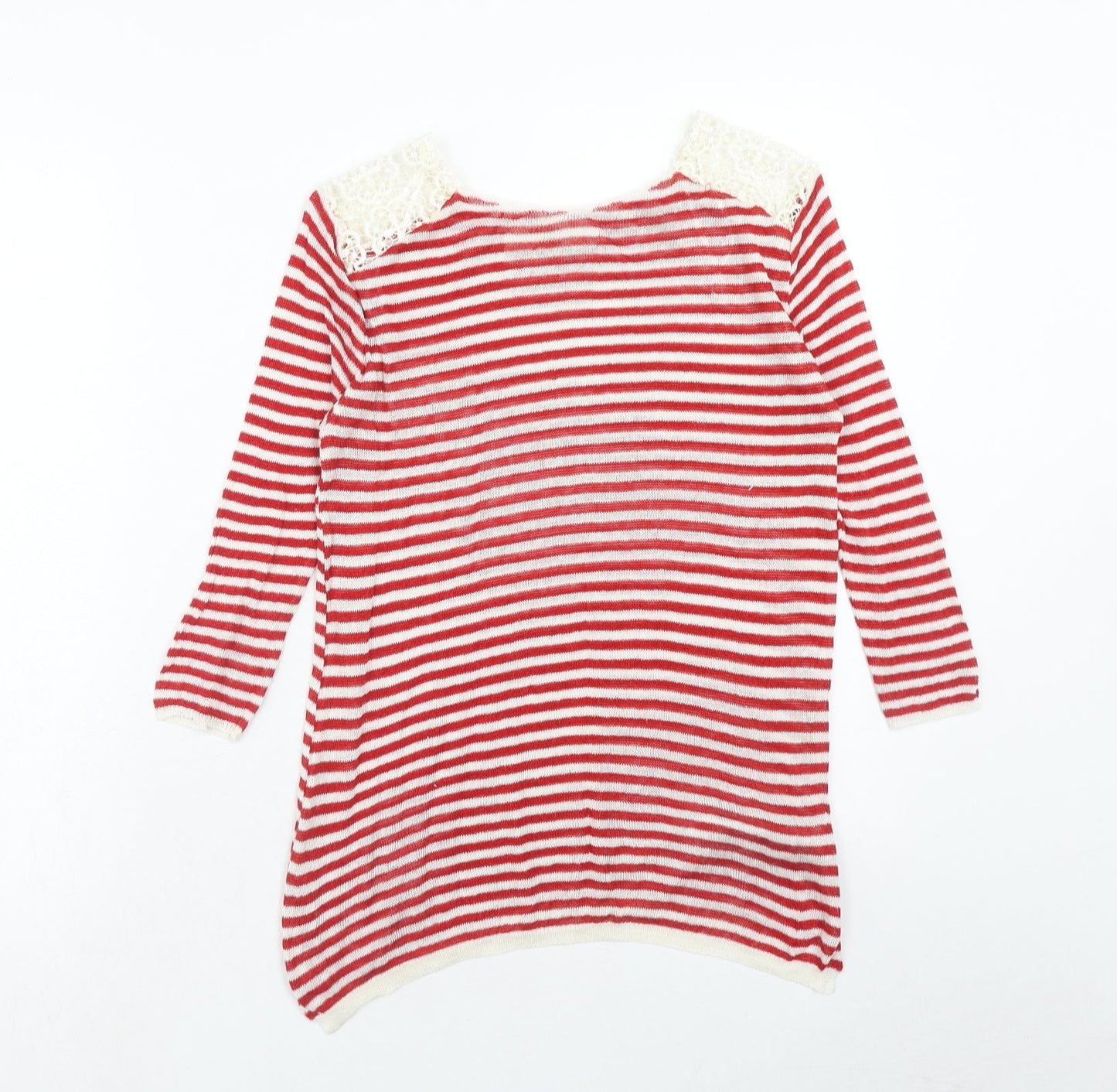 Womens UK Size S Zara Red Pullover Jumper