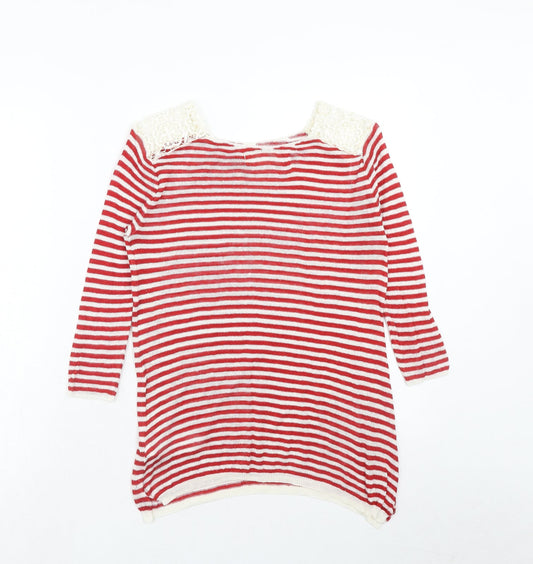 Womens UK Size S Zara Red Pullover Jumper