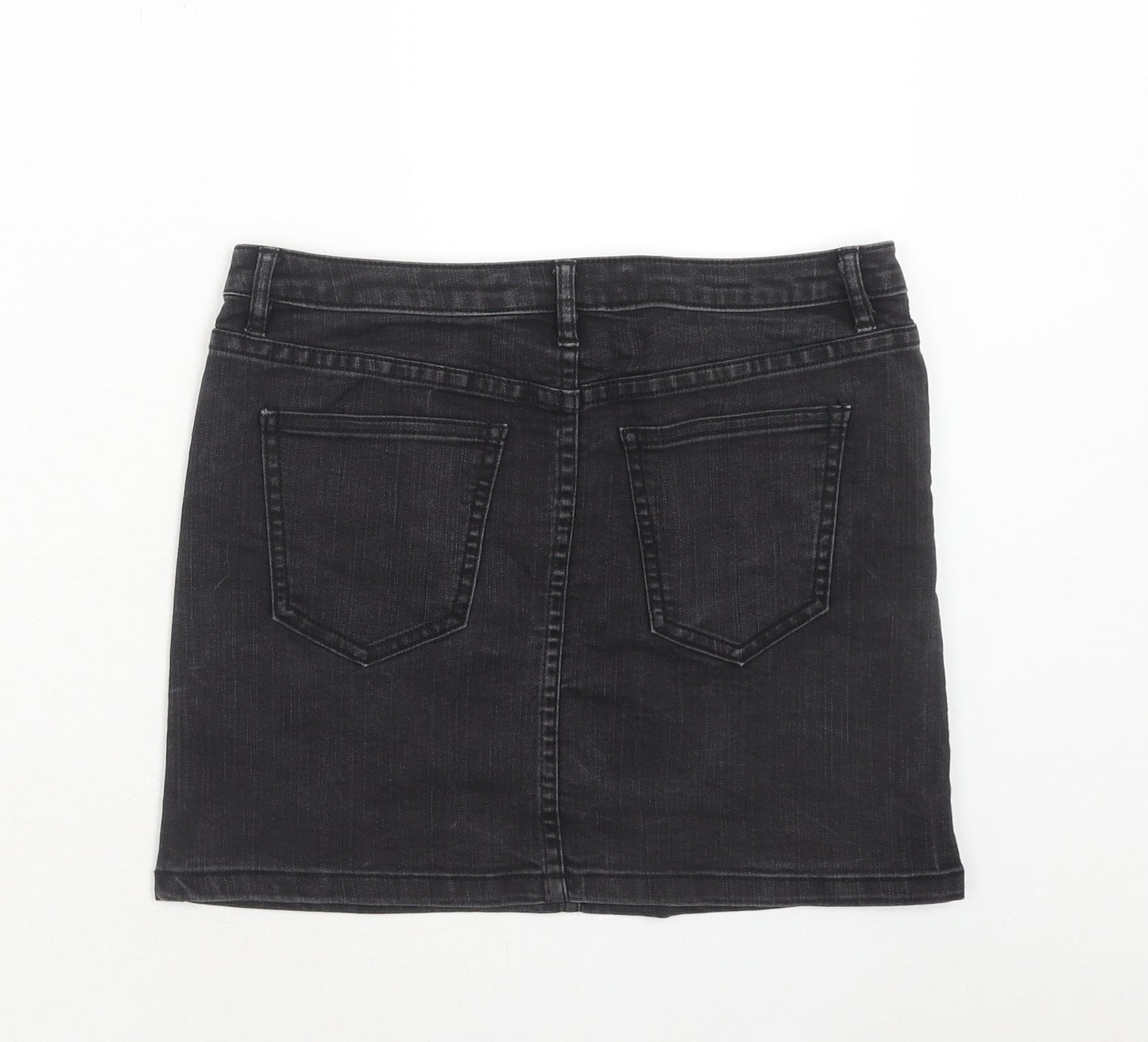 Noisy may Womens Blue Cotton A-Line Skirt Size 28 in Zip