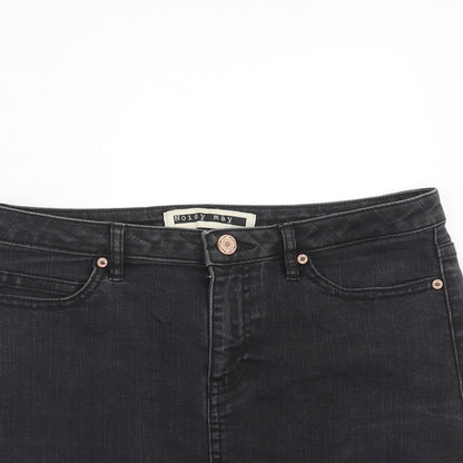 Noisy may Womens Blue Cotton A-Line Skirt Size 28 in Zip