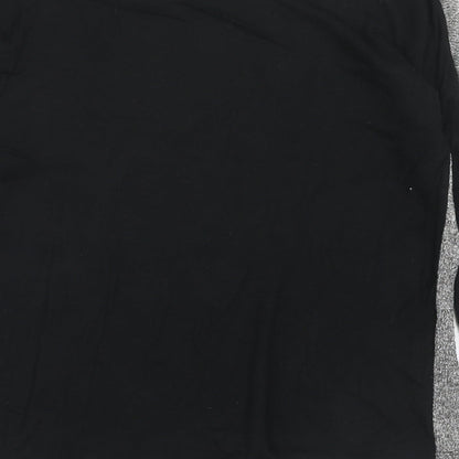 Young Dimension Girls Black Viscose Basic T-Shirt Size 12-13 Years Boat Neck Pullover