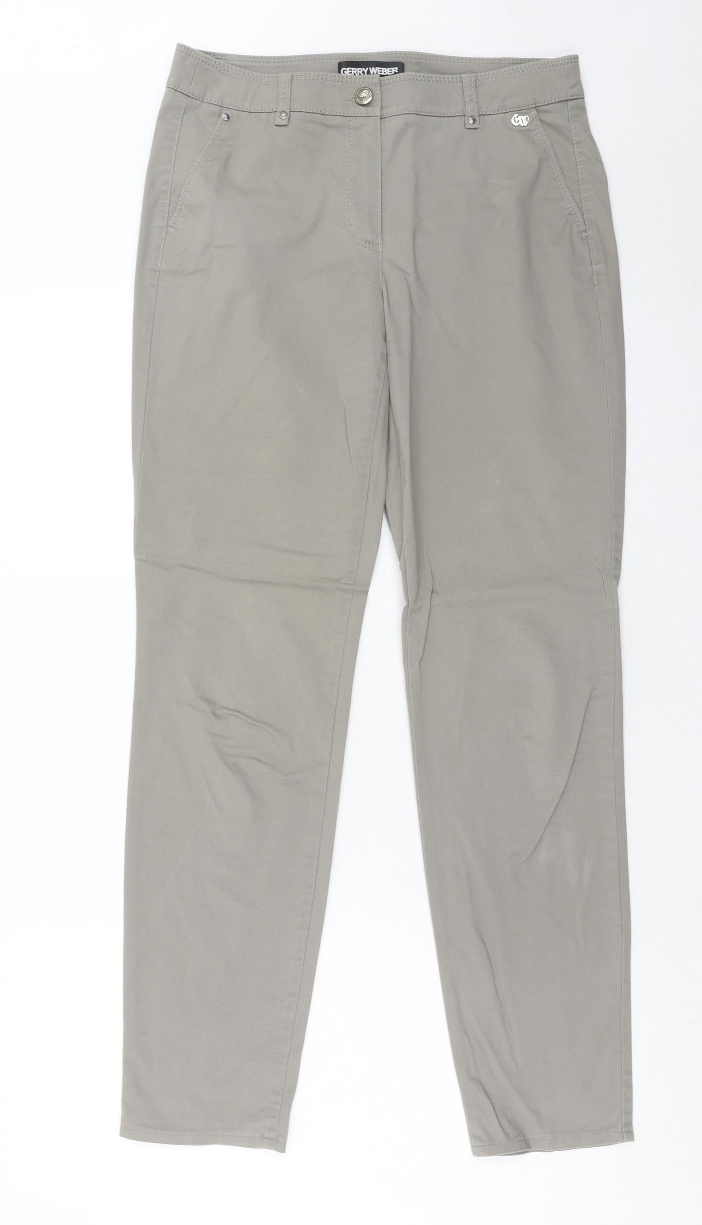 Womens UK Size 10 Gerry Weber Regular Fit  Beige Trousers