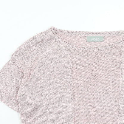 Womens UK Size S Wallis Pink Basic T-Shirt