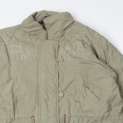 C&A Womens Beige Parka Coat Size 10 Zip