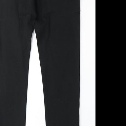 Zara Womens Black Cotton Straight Jeans Size 32 in Regular Zip