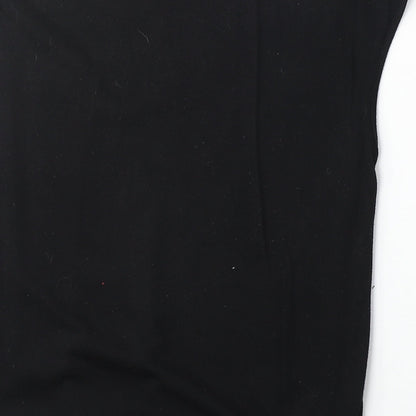 Very Girls Black Polyester Basic Blouse Size 11-12 Years Round Neck Pullover - Sequin