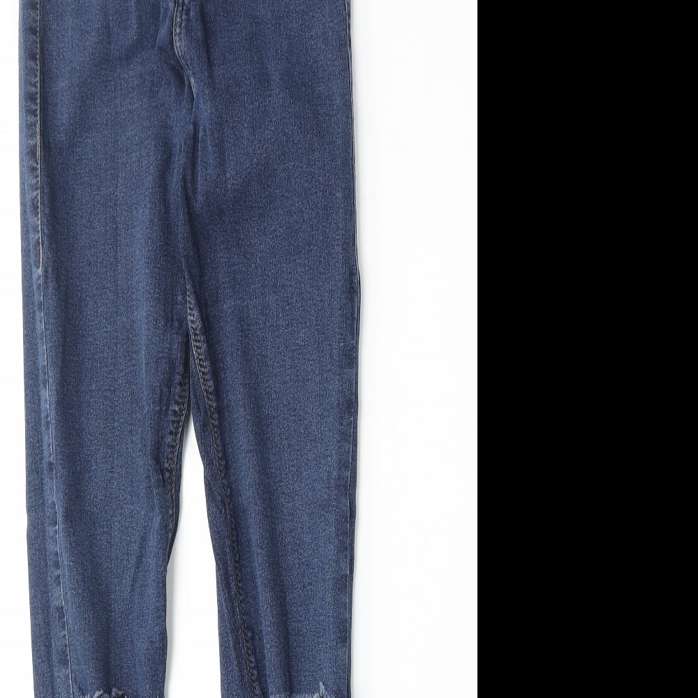 Topshop Womens Beige Cotton Jegging Jeans Size 26 in Regular Zip