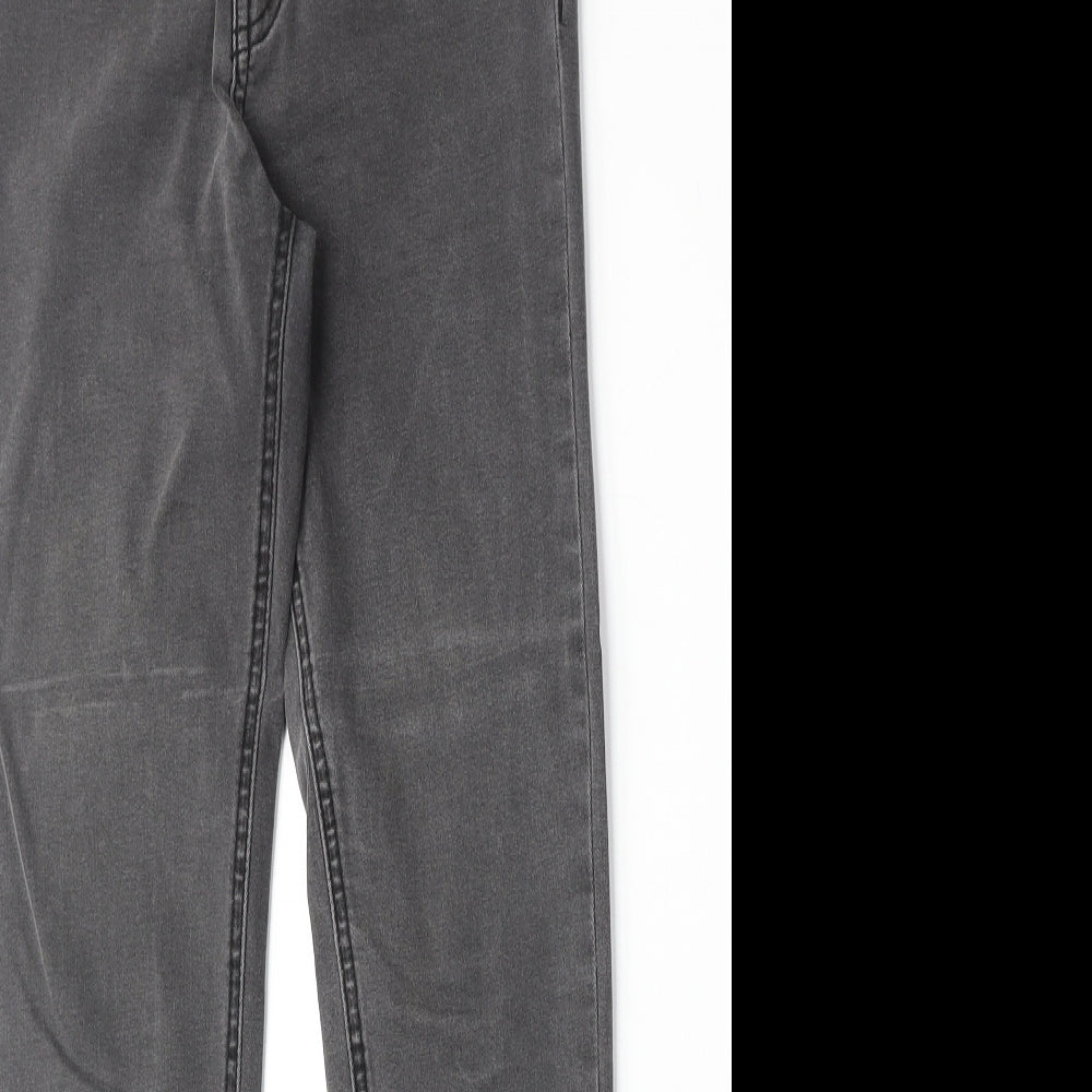 Denim & Co. Womens Grey Cotton Skinny Jeans Size 10 Regular Zip