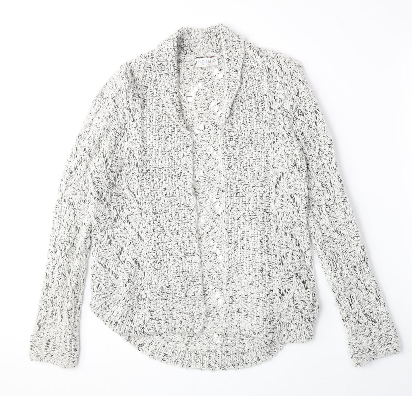 Womens UK Size 10 marks Grey Cardigan Jumper