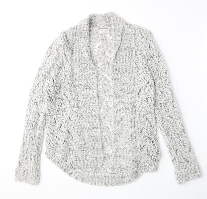 Womens UK Size 10 marks Grey Cardigan Jumper