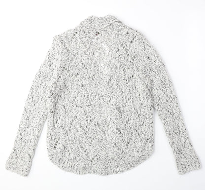 Womens UK Size 10 marks Grey Cardigan Jumper