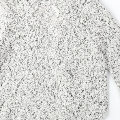 Womens UK Size 10 marks Grey Cardigan Jumper