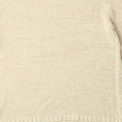 City Trends Womens Beige Round Neck Acrylic Pullover Jumper Size M