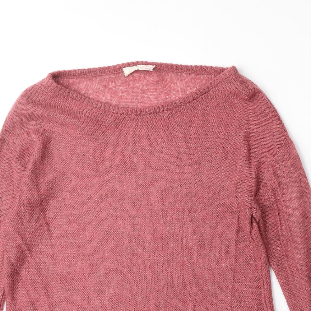Womens UK Size M Marks and Spencer Pink Pullover Jumper