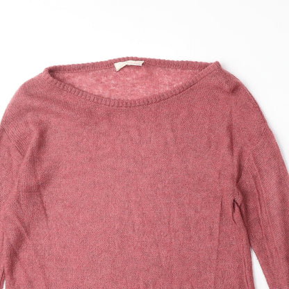 Womens UK Size M Marks and Spencer Pink Pullover Jumper