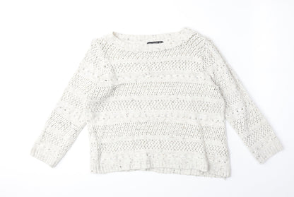 Womens UK Size 14 Atmosphere Beige Pullover Jumper