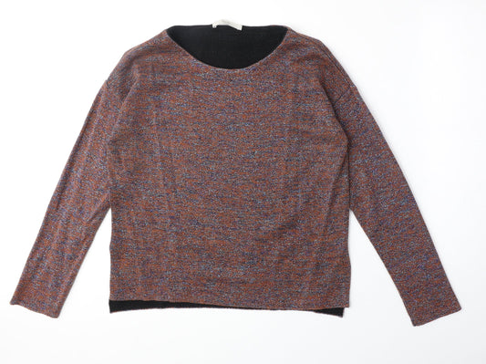 George Womens Multicoloured Round Neck Cotton Pullover Jumper Size 8