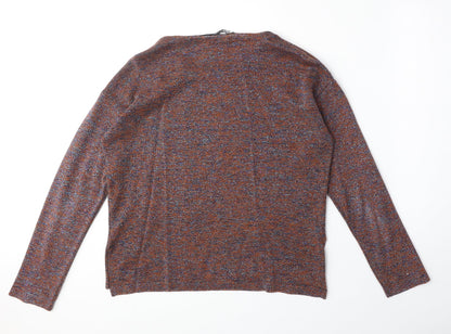 George Womens Multicoloured Round Neck Cotton Pullover Jumper Size 8