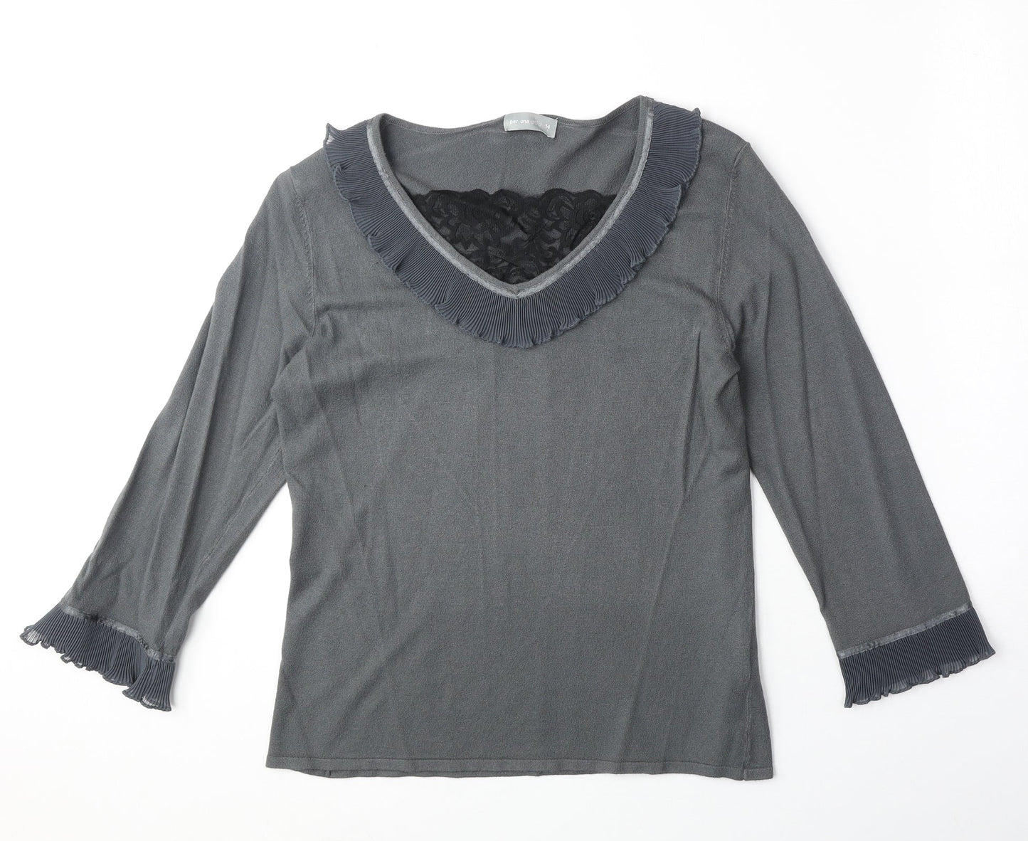 Womens UK Size 14 Marks and Spencer Grey Pullover Jumper