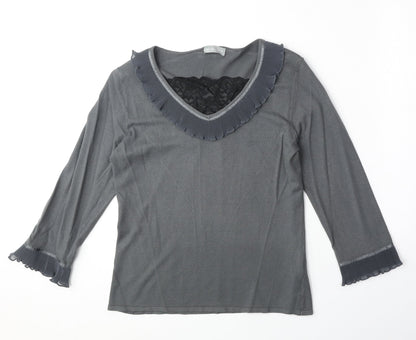 Womens UK Size 14 Marks and Spencer Grey Pullover Jumper