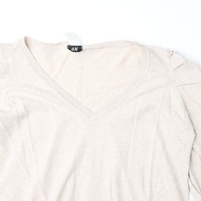 Womens UK Size L H&M Beige Pullover Jumper