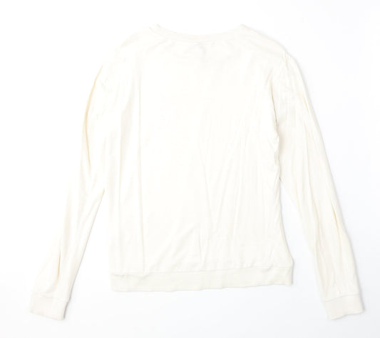 H&M Womens Beige 100% Cotton Pullover Sweatshirt Size S Pullover - No Bad Vibes