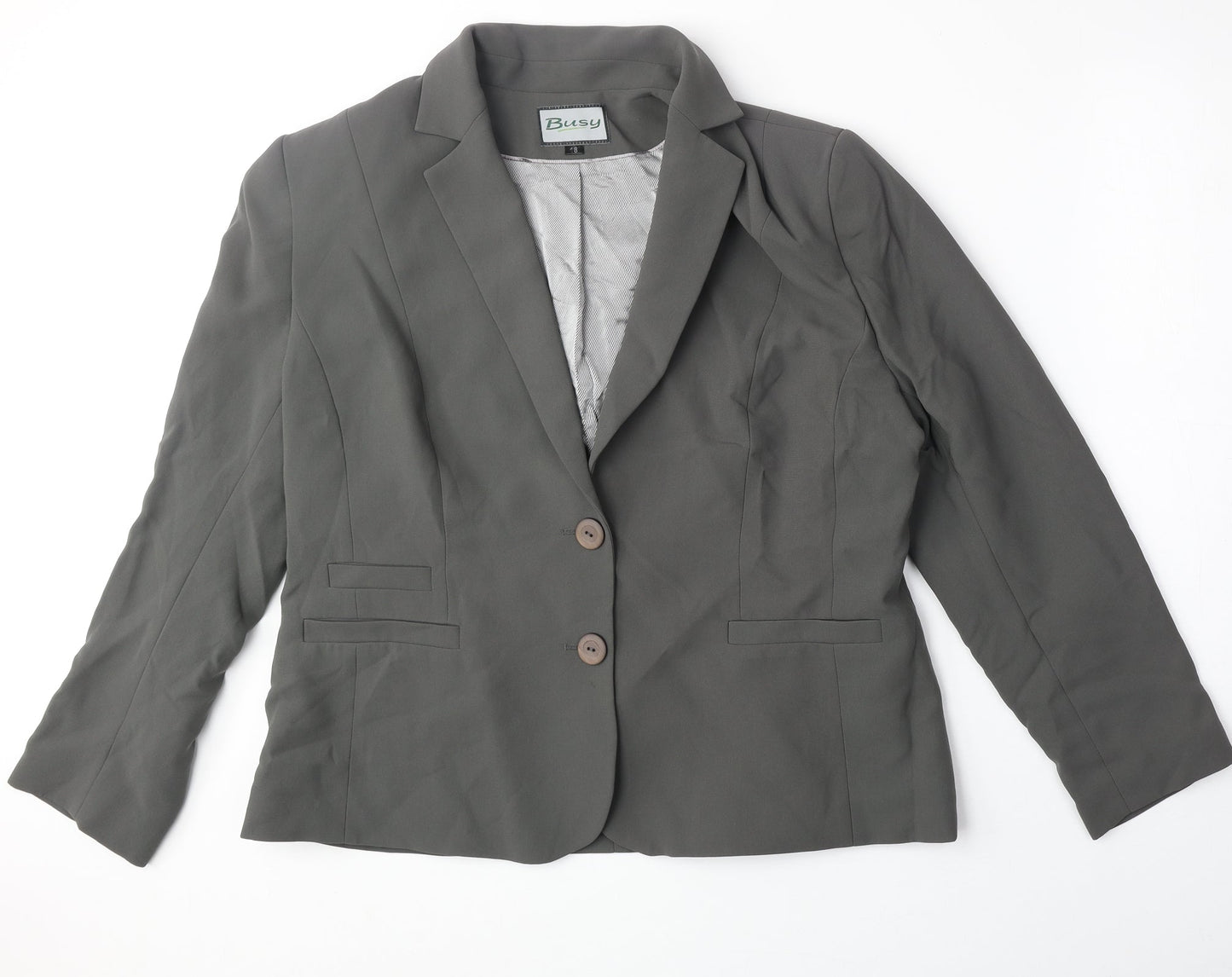 Womens UK Size 18 Busy Regular Grey Suit Jacket
