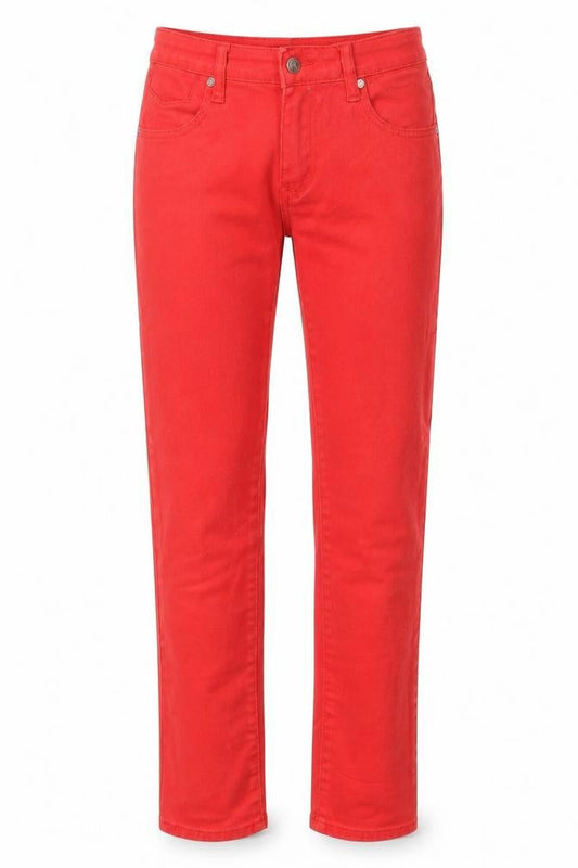 Womens UK Size 26 Criminal Damage Regular Fit Straight Red Jeans