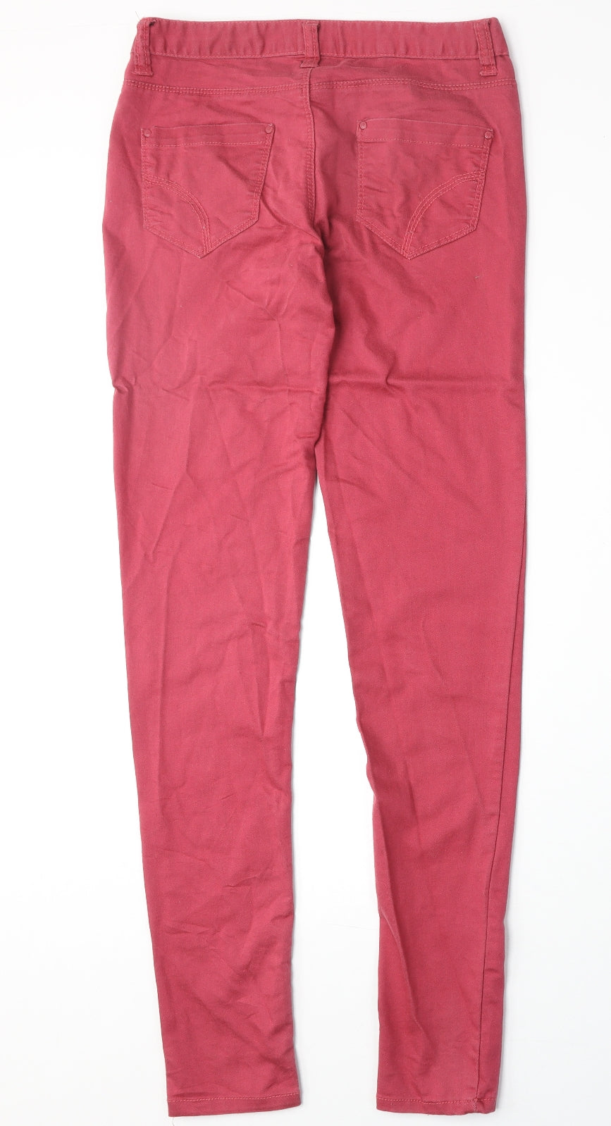 Denim & Co. Womens Pink Cotton Skinny Jeans Size 8 Regular Zip