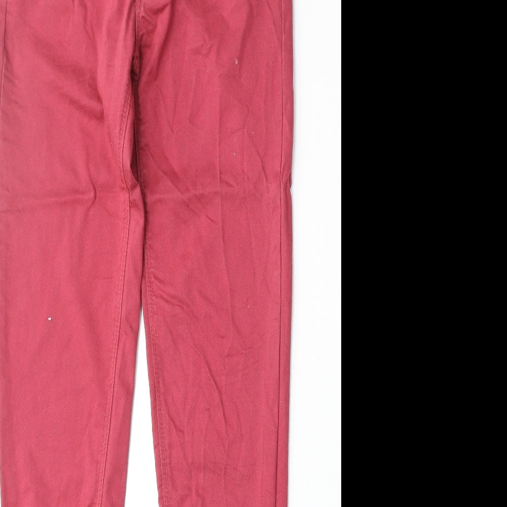 Denim & Co. Womens Pink Cotton Skinny Jeans Size 8 Regular Zip